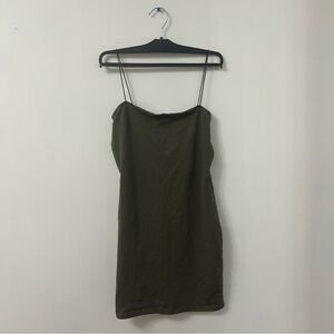 Garage Olive Green Slip Dress